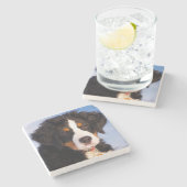 Bernese Mountain Dog Steinuntersetzer (Seitenansicht)