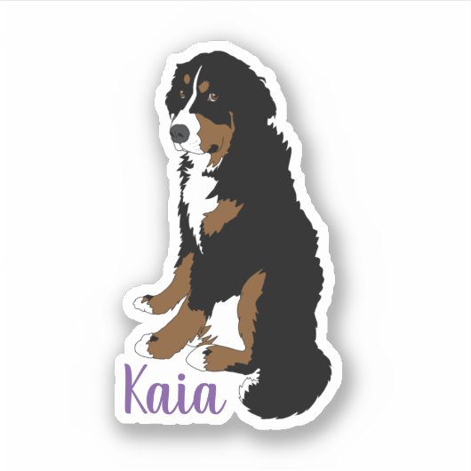 Bernese Mountain Dog Sticker (Vorderseite)
