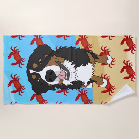 Bernese Mountain Dog Strandtuch (Vorderseite)