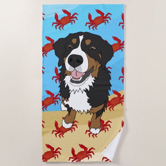 Bernese Mountain Dog Strandtuch (Vorderseite)