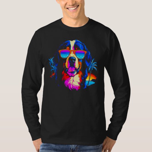 Bernese Mountain Dog Summer Party T-Shirt (Vorderseite)