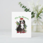 Bernese Mountain Dog "Tis Postkarte (Stehend Vorderseite)