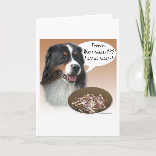 Bernese Mountain Dog Turkey Feiertagskarte (Vorderseite)