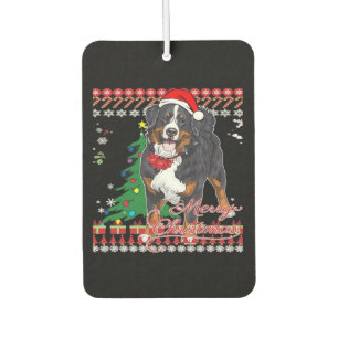 Bernese Mountain Dog Ugly Christmas Sweater Shirt Autolufterfrischer