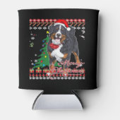Bernese Mountain Dog Ugly Christmas Sweater Shirt Dosenkühler (Vorderseite)