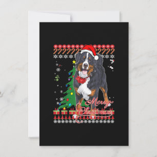 Bernese Mountain Dog Ugly Christmas Sweater Shirt Einladung