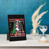 Bernese Mountain Dog Ugly Christmas Sweater Shirt Fotoplatte (Seite)