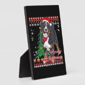 Bernese Mountain Dog Ugly Christmas Sweater Shirt Fotoplatte (Seite)