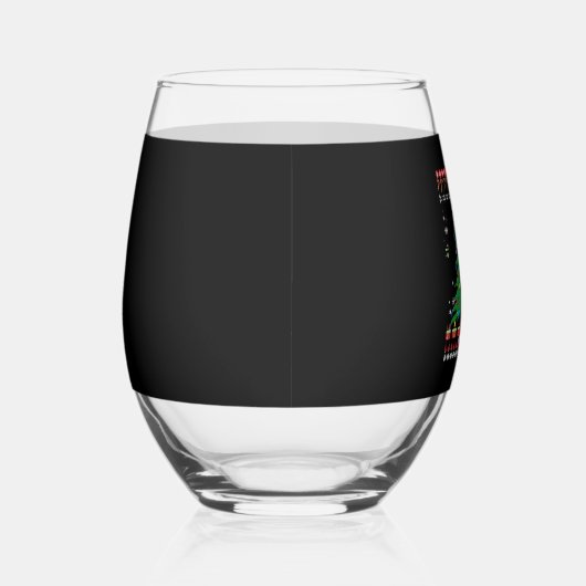 Bernese Mountain Dog Ugly Christmas Sweater Shirt Weinglas Ohne Stiel (Rechts)