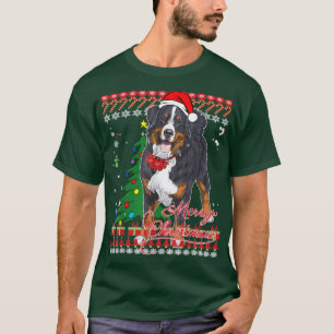 Bernese Mountain Dog Ugly Christmas Sweater  T-Shirt