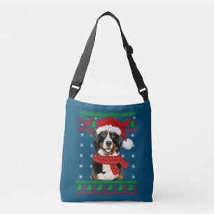 Bernese Mountain Dog Ugly Sweater Christmas Puppy Tragetaschen Mit Langen Trägern