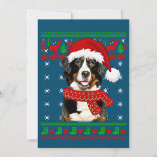Bernese Mountain Dog Ugly Sweater Christmas Welpe Einladung