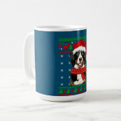 Bernese Mountain Dog Ugly Sweater Christmas Welpe Kaffeetasse (Vorderseite Links)