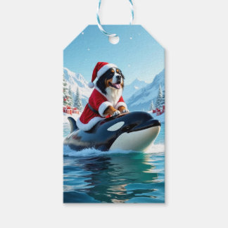 Bernese Mountain Dog und Orca Weihnachten Geschenkanhänger