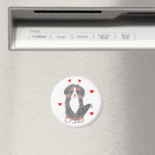 Bernese Mountain Dog Valentine Oars Magnet (In Situ (Geschirrspüler))