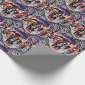 Bernese Mountain Dog Valentine's Day Geschenkpapier (Ecke)