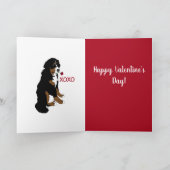 Bernese Mountain Dog Valentine's Day Karte (Innenseite)