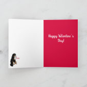 Bernese Mountain Dog Valentinstag Dankeskarte (Innenseite)