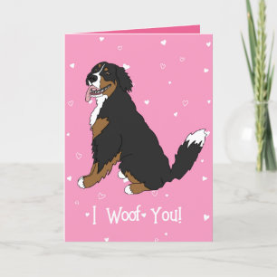 Bernese Mountain Dog Valentinstag Dankeskarte