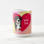 Bernese Mountain Dog Valentinstag Kaffeetasse (Mittel)