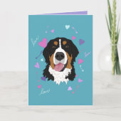 Bernese Mountain Dog Valentinstag Karte (Vorderseite)