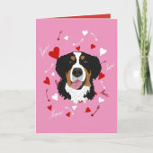 Bernese Mountain Dog Valentinstag Karte (Vorderseite)