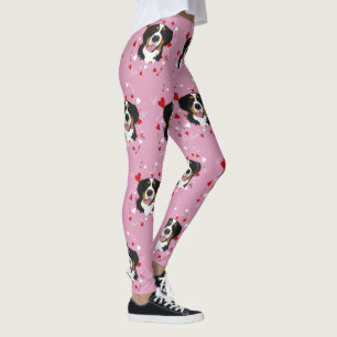 Bernese Mountain Dog Valentinstag Leggings