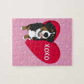 Bernese Mountain Dog Valentinstag Puzzle (Horizontal)