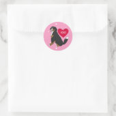 Bernese Mountain Dog Valentinstag Runder Aufkleber (Tasche)
