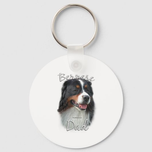 Bernese Mountain Dog Vater 2 Schlüsselanhänger (Vorderseite)