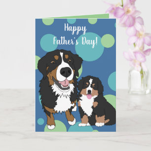 Bernese Mountain Dog Vatertag Karte