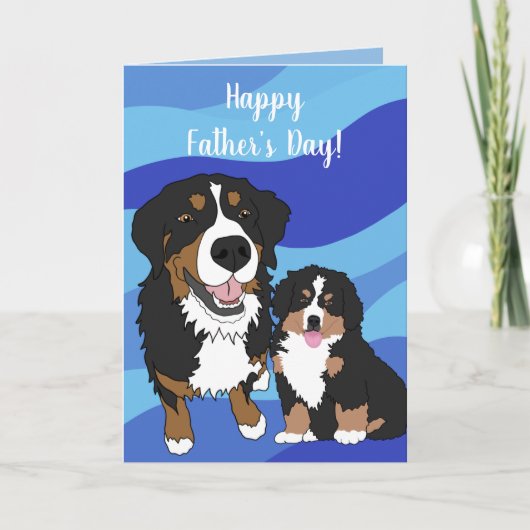 Bernese Mountain Dog Vatertag Karte (Vorderseite)