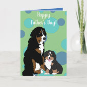 Bernese Mountain Dog Vathers Day Card Karte (Vorderseite)