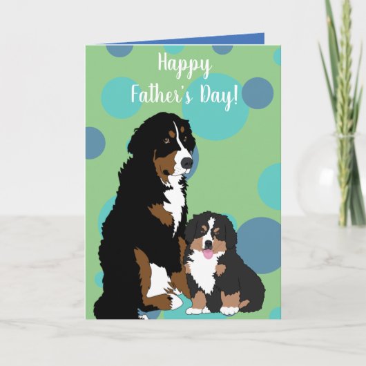 Bernese Mountain Dog Vathers Day Card Karte (Vorderseite)
