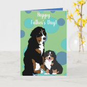 Bernese Mountain Dog Vathers Day Card Karte (Gelbe Blume)