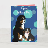 Bernese Mountain Dog Vathers Day Karte (Vorderseite)