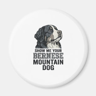Bernese Mountain Dog Vintage Gravur Shirt Design Magnet