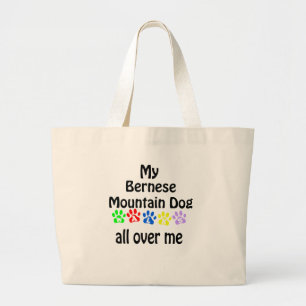 Bernese Mountain Dog Walks Design Jumbo Stoffbeutel