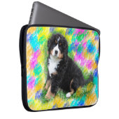 Bernese Mountain Dog Wasserfarben Malerei Laptopschutzhülle (Vorne Rechts)