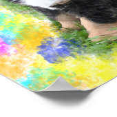 Bernese Mountain Dog Wasserfarben Malerei Poster (Ecke)