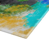 Bernese Mountain Dog Wasserfarben Malerei Schneidebrett (Ecke)