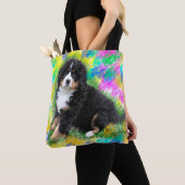 Bernese Mountain Dog Wasserfarben Malerei Tasche (Von Nahem)