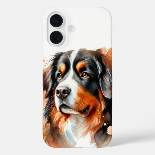 Bernese Mountain Dog Wasserfarbene Kunst, Dichtung Case-Mate iPhone Hülle (Rückseite)