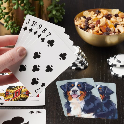 Bernese Mountain Dog | Watercolor Pet Spielkarten (In Situ)
