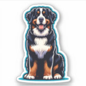 Bernese Mountain Dog Waterproof Sticker (Vorderseite)