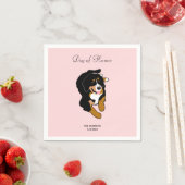 Bernese Mountain Dog Wedding Cocktail Napkins Serviette (Beispiel)