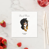 Bernese Mountain Dog Wedding Cocktail Napkins Serviette (Beispiel)