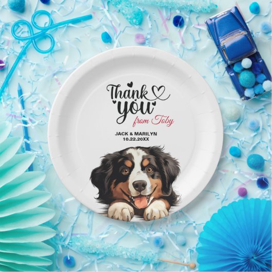 Bernese Mountain Dog Wedding Cocktail Pappteller (Party)