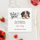 Bernese Mountain Dog Wedding Cocktail Serviette (Beispiel)