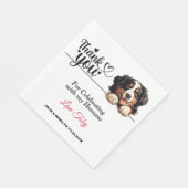 Bernese Mountain Dog Wedding Cocktail Serviette (Ecke)